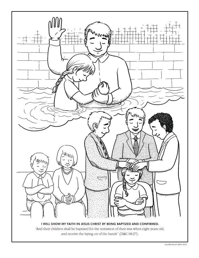 Lds Baptism Coloring Pages
 Arizona Forever Teaching Fourth Article of Faith