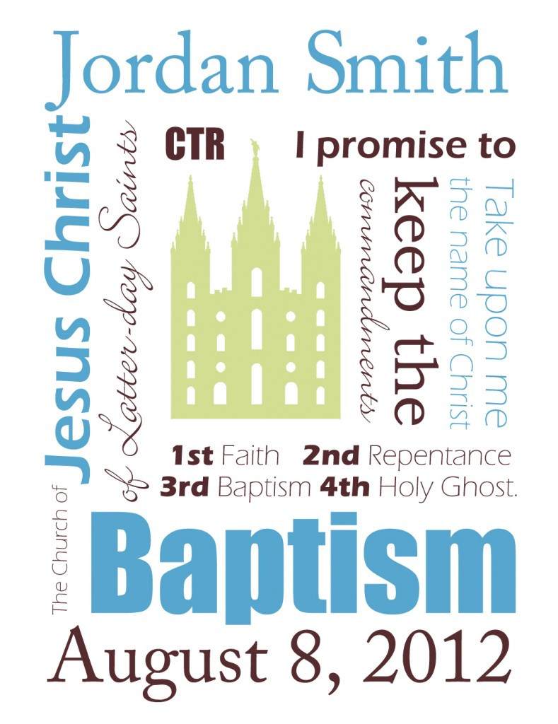 Lds Baptism Gift Ideas For Boys
 Free Customizable Baptism Printables