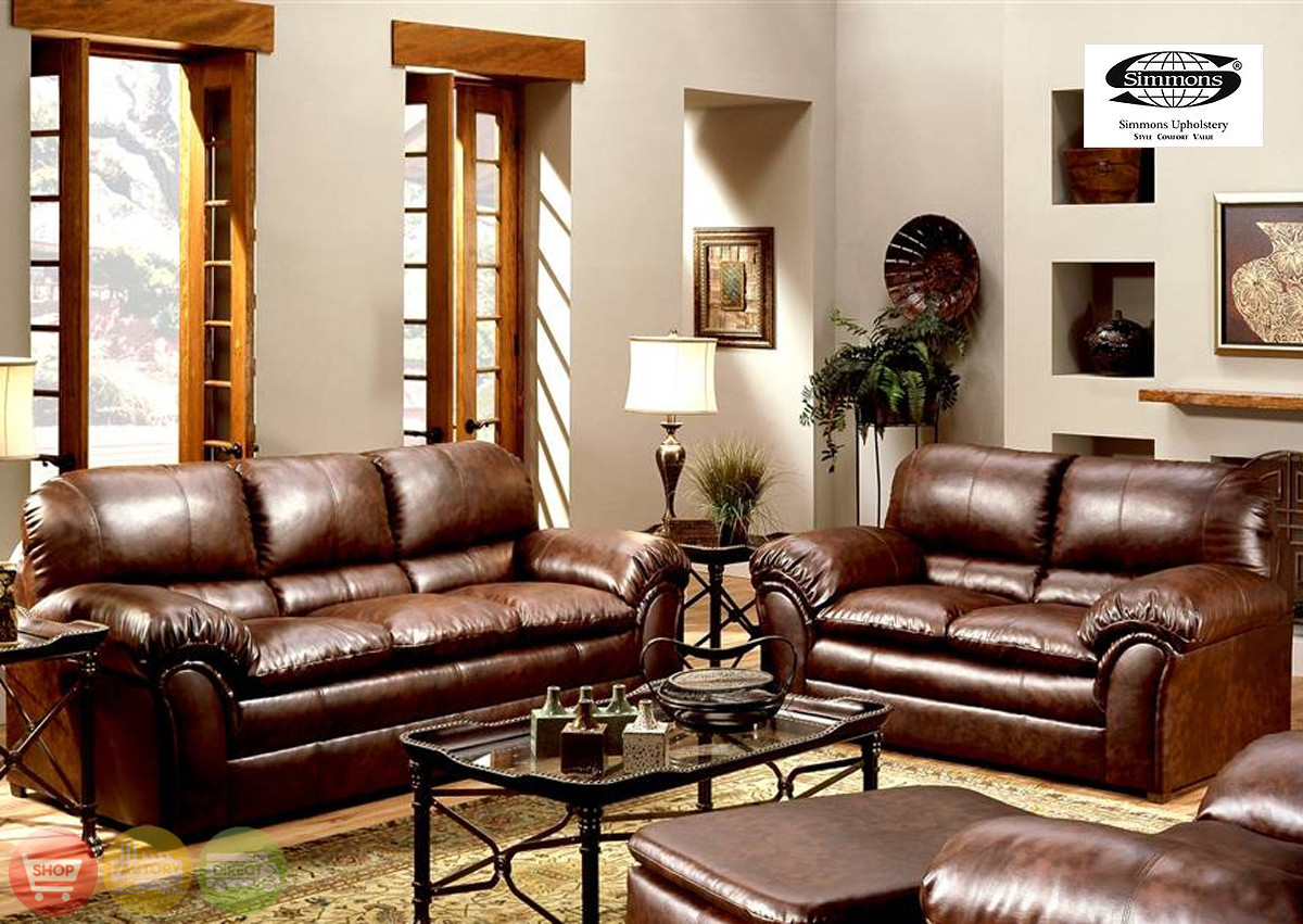 Best ideas about Leather Living Room Sets
. Save or Pin Geneva Classic Brown Leather Living Room Couch Set 6152S Now.