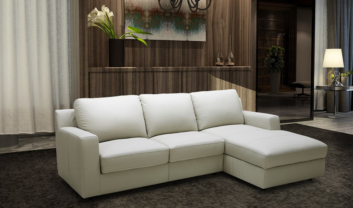 Best ideas about Leather Sectional Sleeper Sofa
. Save or Pin Lauren Premium Leather Sectional Sofa Sleeper in Cream Now.