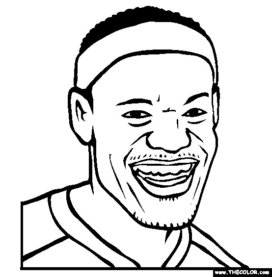 Lebron James Coloring Pages
 Famous People line Coloring Pages