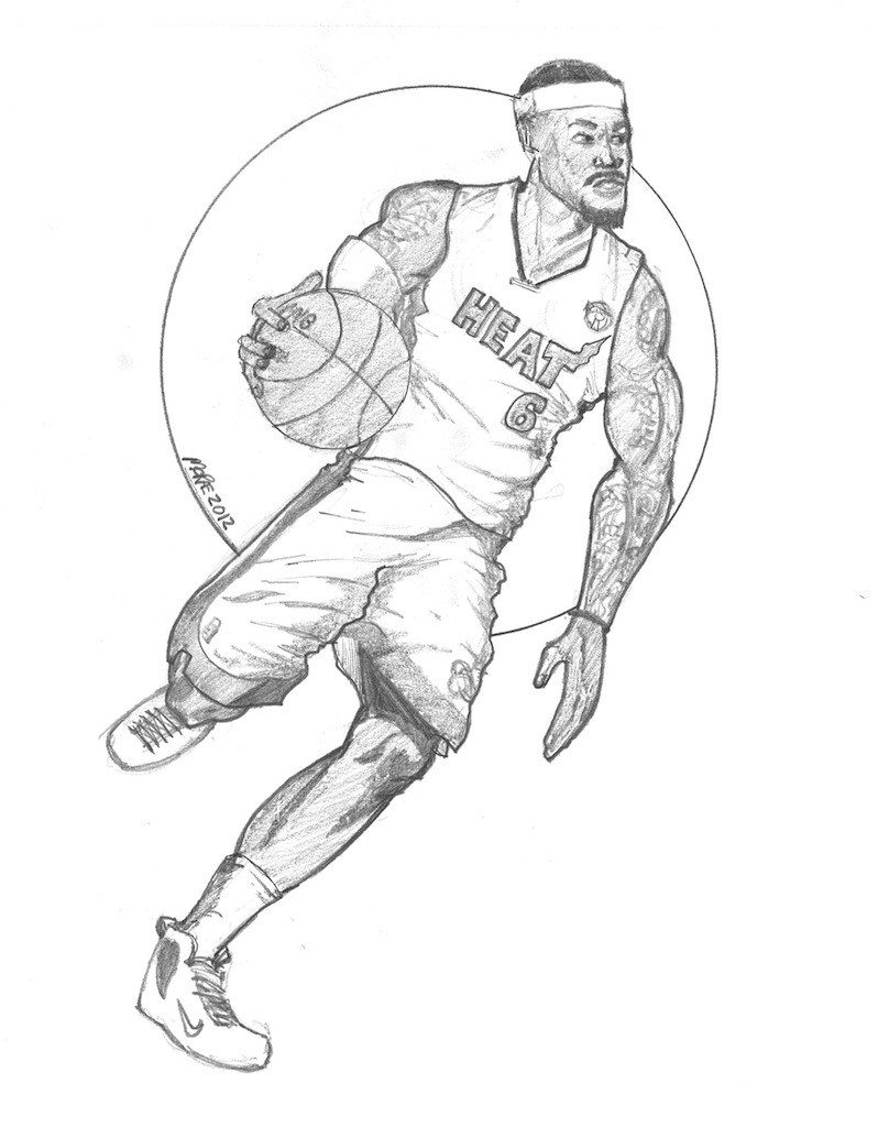 Lebron James Coloring Pages
 James Leboron Nba Free Coloring Pages