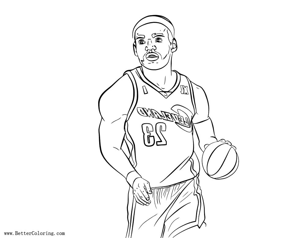 Lebron James Coloring Pages
 Lebron James Coloring Pages Line Art Free Printable