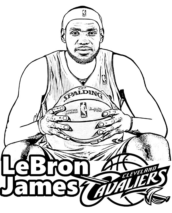 Lebron James Coloring Pages
 LeBron James coloring page picture sheet to print NBA