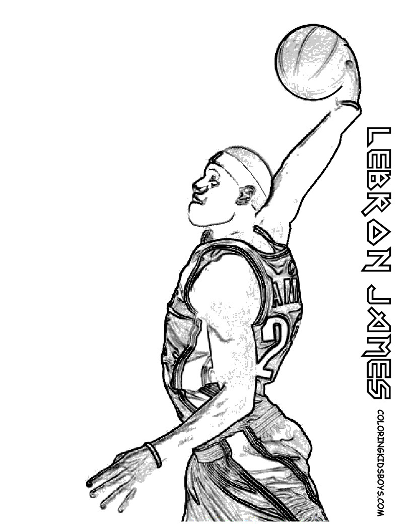 Lebron James Coloring Pages
 Big Boss Basketball Coloring