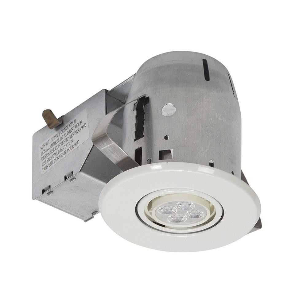 Best ideas about Led Recessed Lighting Kit
. Save or Pin Globe Electric 3 in White LED IC Rated Swivel Spotlight Now.