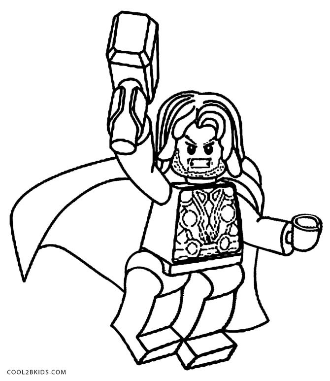 Lego Avengers Coloring Pages
 Printable Thor Coloring Pages For Kids