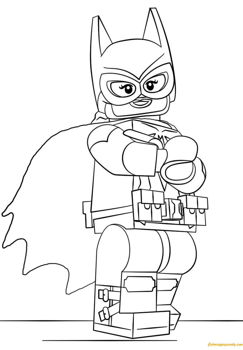 Lego Superhero Coloring Pages
 Lego Batman Batgirl Coloring Page Free Coloring Pages line
