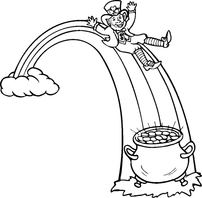 Leprechaun Coloring Pages
 Rainbow Coloring Pages
