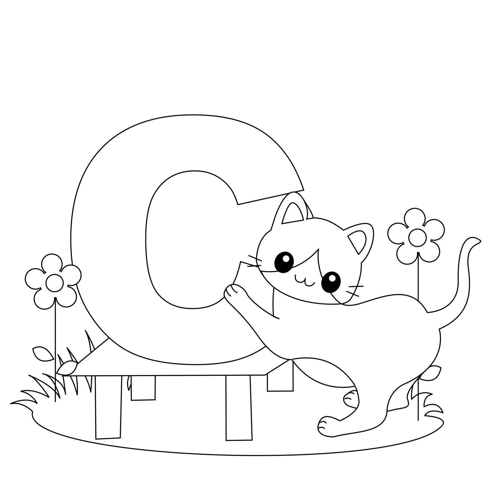 Letter C Coloring Pages
 Free Printable Alphabet Coloring Pages for Kids Best