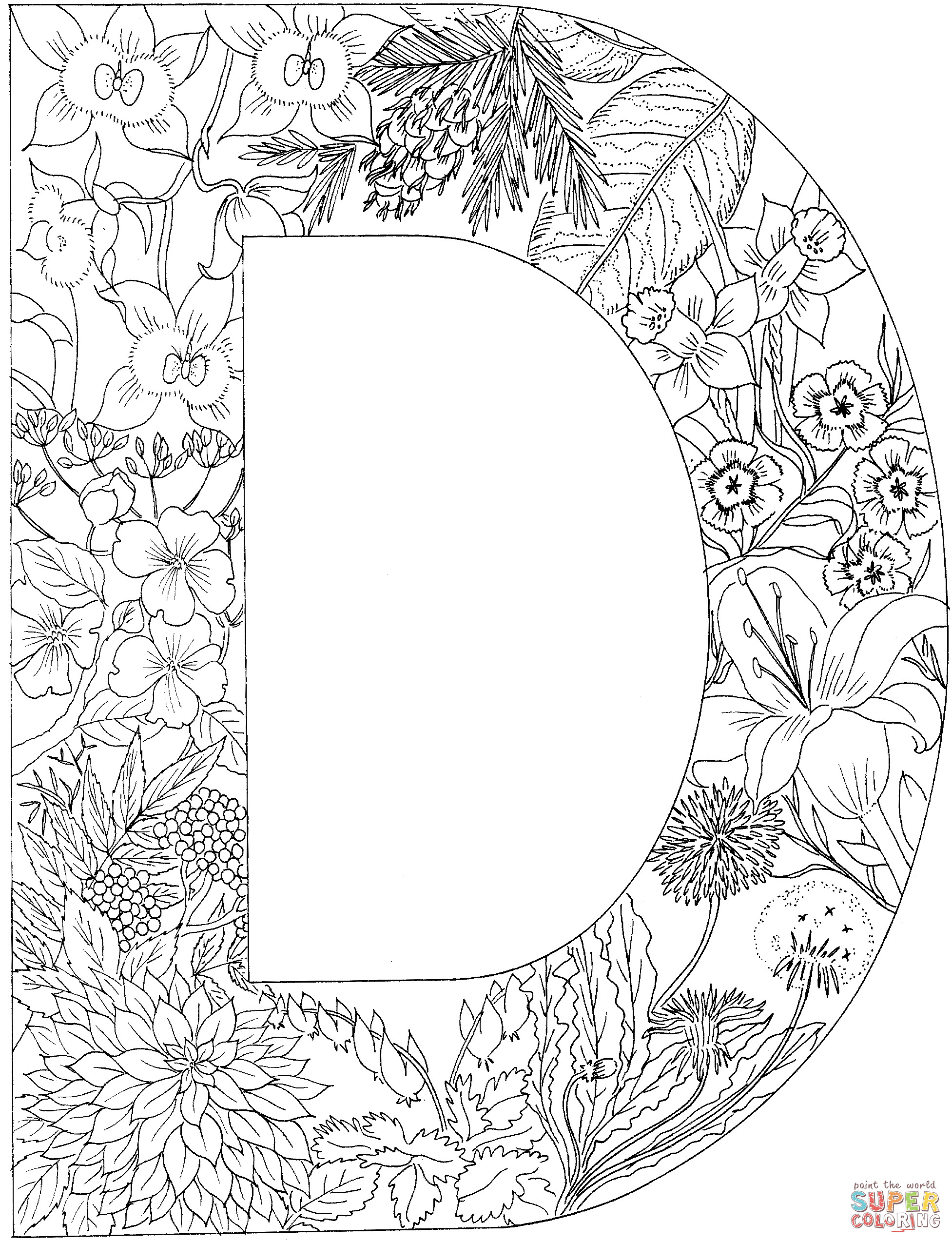 Letter Coloring Pages For Adults
 Coloring Pages Letters Adult Coloring Home