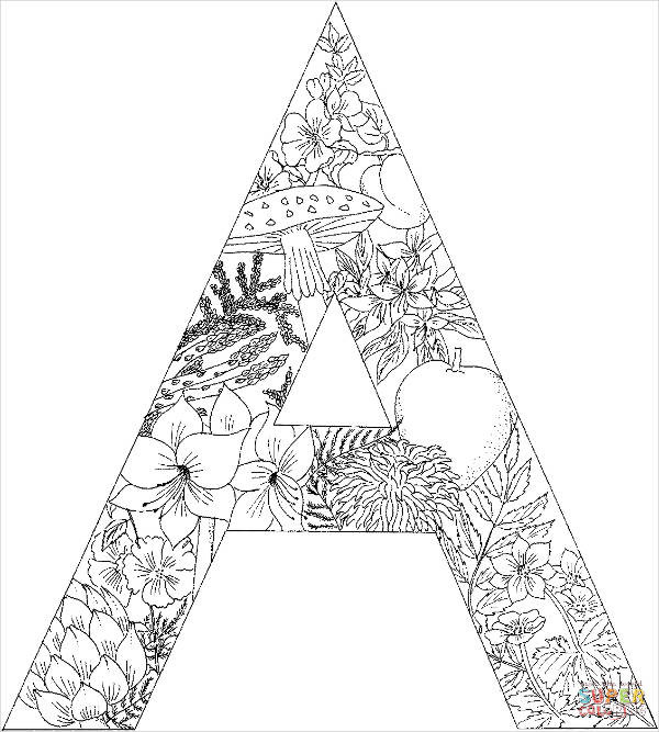 Letter Coloring Pages For Adults
 11 Coloring Pages For Adults JPG PSD Vector EPS