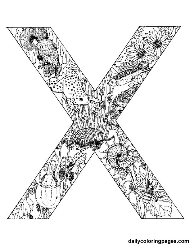 Letter Coloring Pages For Adults
 x animal alphabet letters to print 612×792