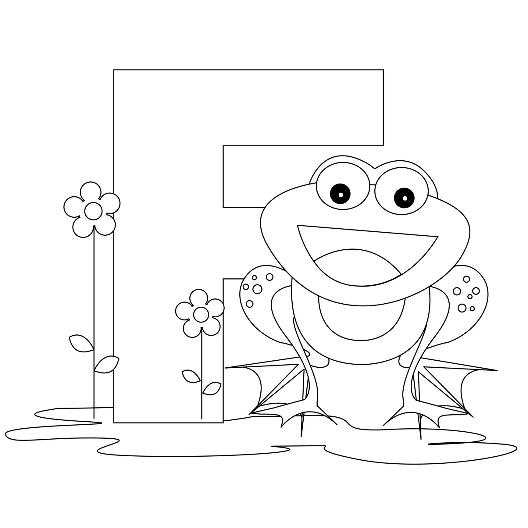 Letter F Preschool Coloring Sheets
 Free Printable Alphabet Coloring Pages for Kids Best
