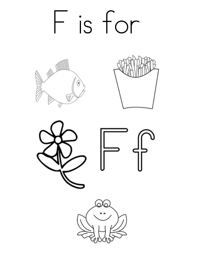 Letter F Preschool Coloring Sheets
 Letter F coloring pages to and print for free