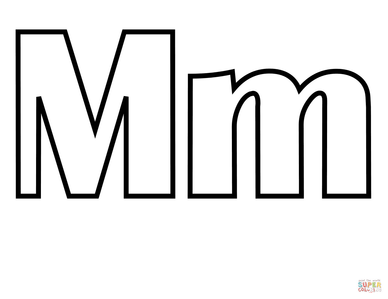 Letter M Coloring Pages
 Coloriage Lettre M