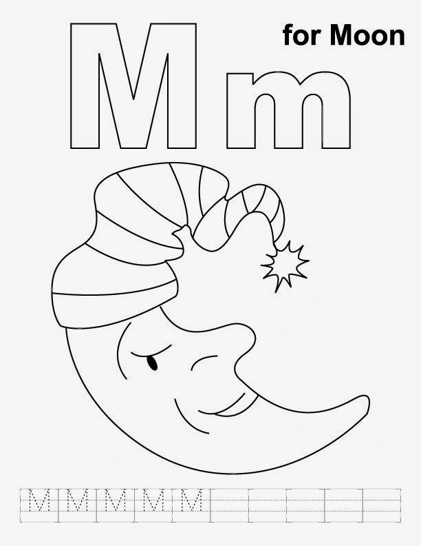 Letter M Coloring Pages
 free letter m coloring pages for preschool Preschool Crafts