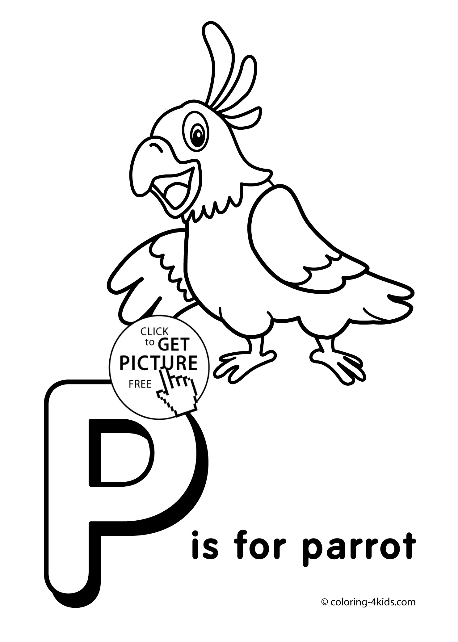 Letter P Preschool Coloring Sheets
 Letter P coloring pages of alphabet P letter words for