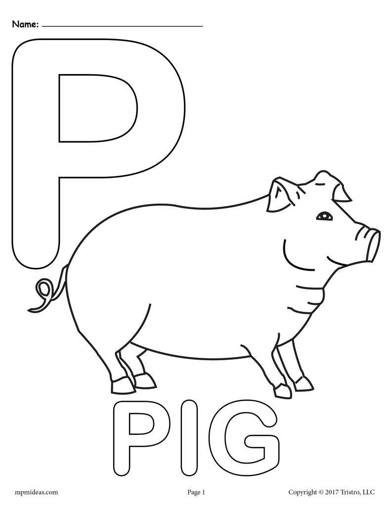 Letter P Preschool Coloring Sheets
 Letter P Alphabet Coloring Pages 3 FREE Printable