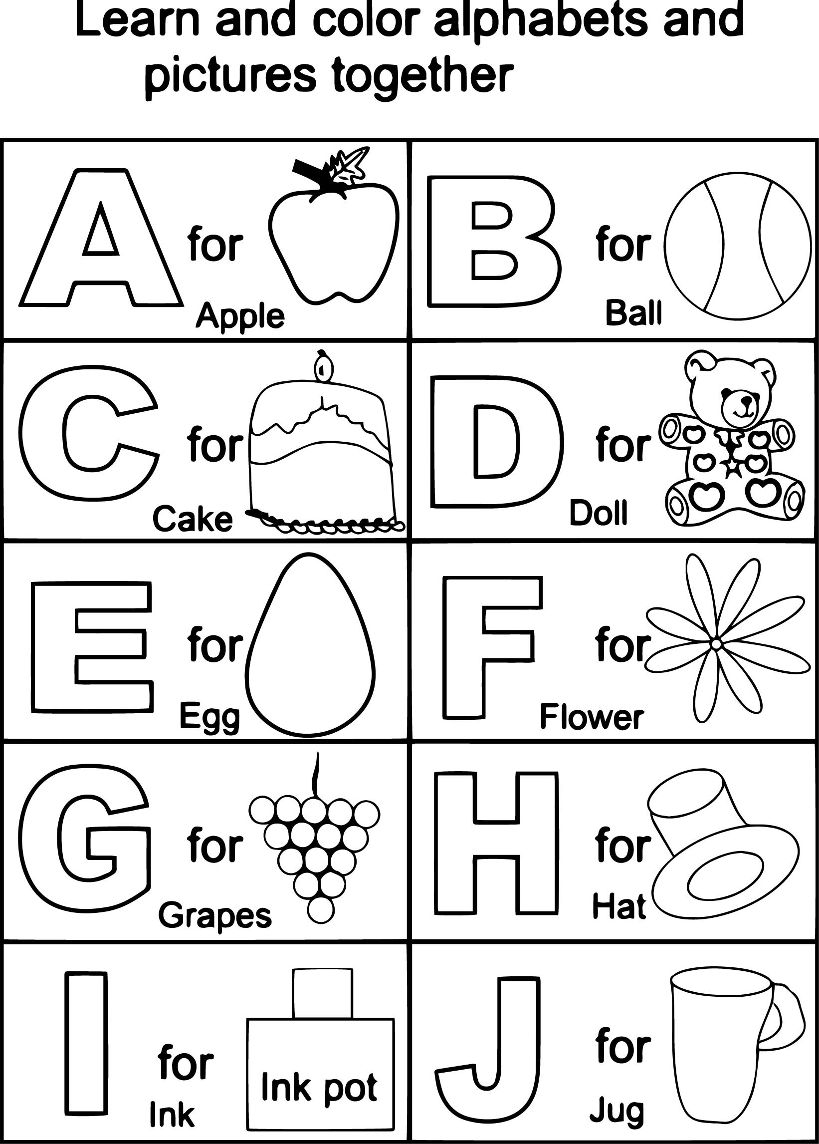 Letter Preschool Coloring Sheets
 Preschool Alphabet Coloring Pages To Print