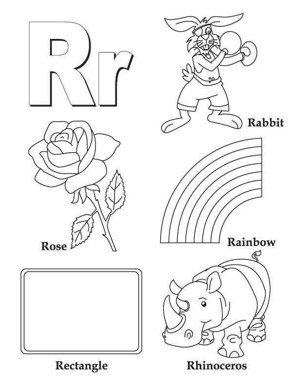 Letter R Coloring Pages
 My A to Z Coloring Book Letter R coloring page