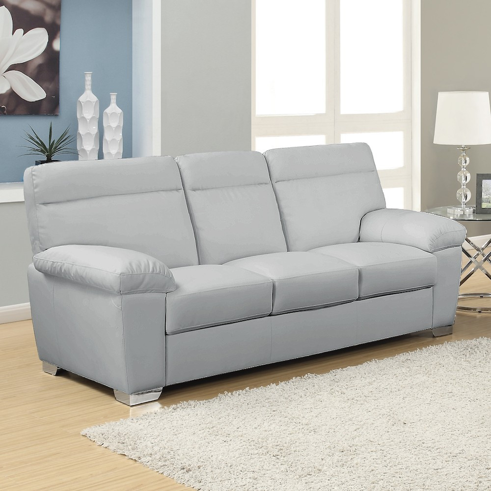 Best ideas about Light Gray Sofa
. Save or Pin ALTO Italian Inspired High Back Leather Light Grey Sofa Now.