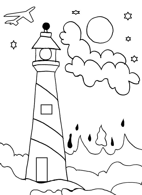 Lighthouse Coloring Pages For Adults
 Lighthouse at Coastline Coloring Pages Gianfreda