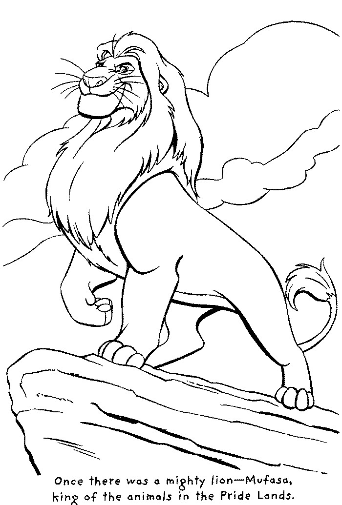 Lion King Printable Coloring Pages
 Lion King Animal Coloring Pages