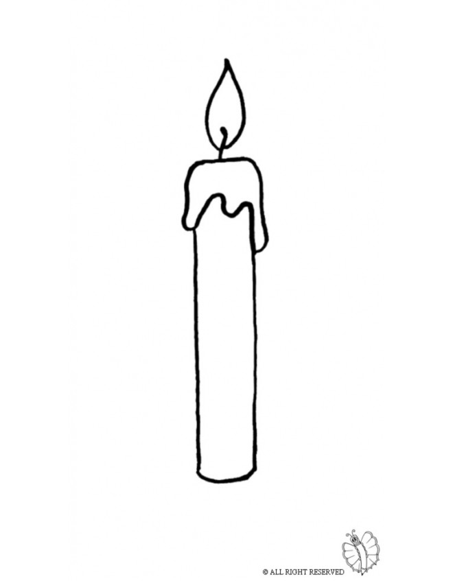 Lit Coloring Pages
 Coloring Page of Lit Candle for coloring for kids