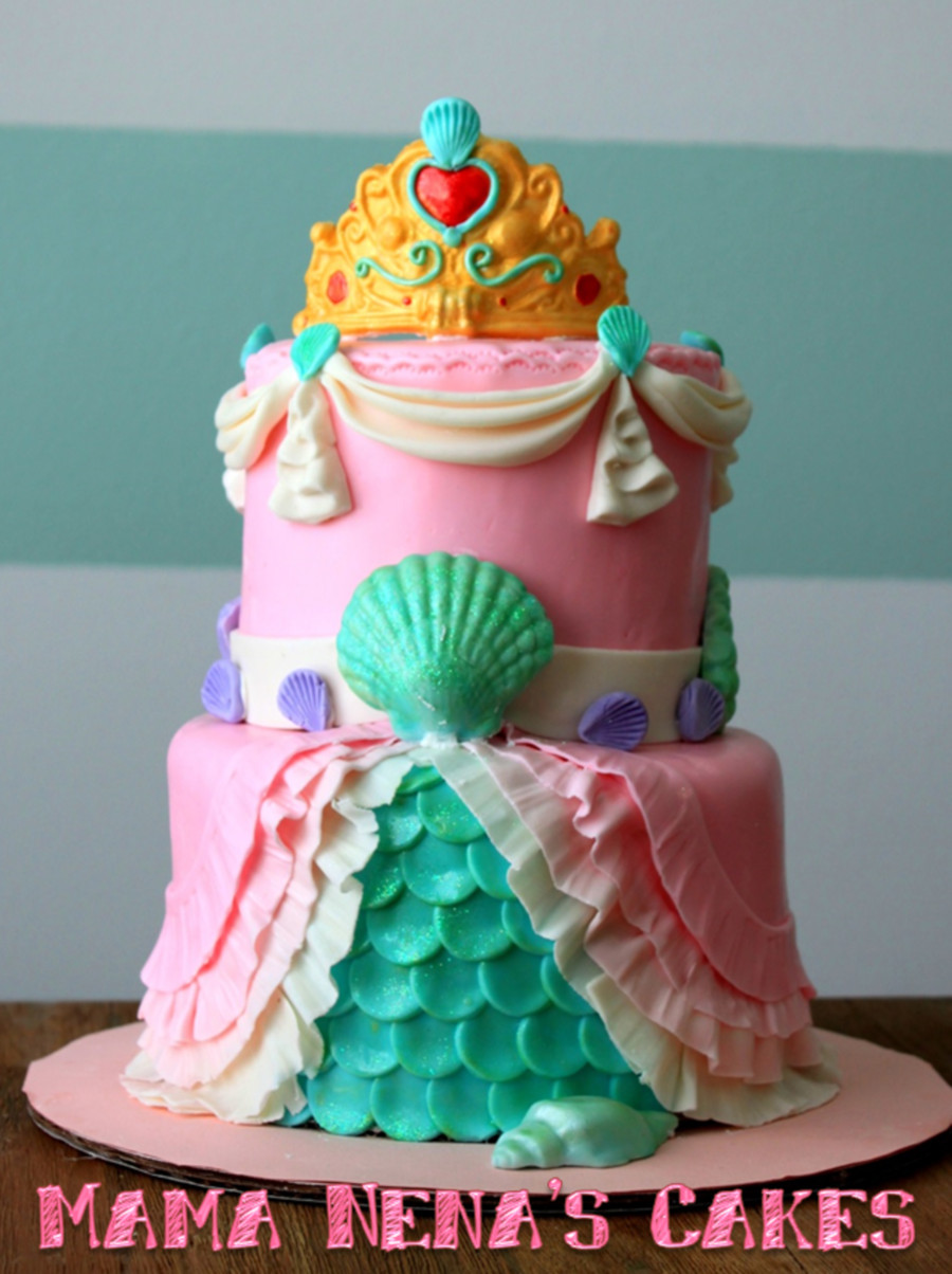 Little Mermaid Birthday Cake
 Little Mermaid Princess Cake First Birthday CakeCentral