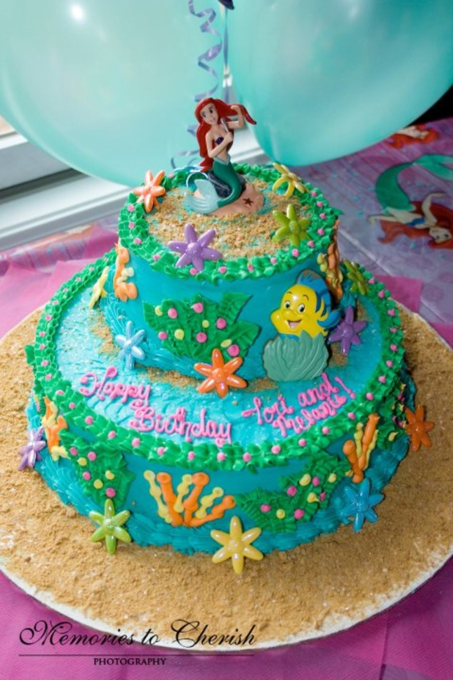 Little Mermaid Birthday Cake
 2 Tier Little Mermaid Birthday Cake CakeCentral