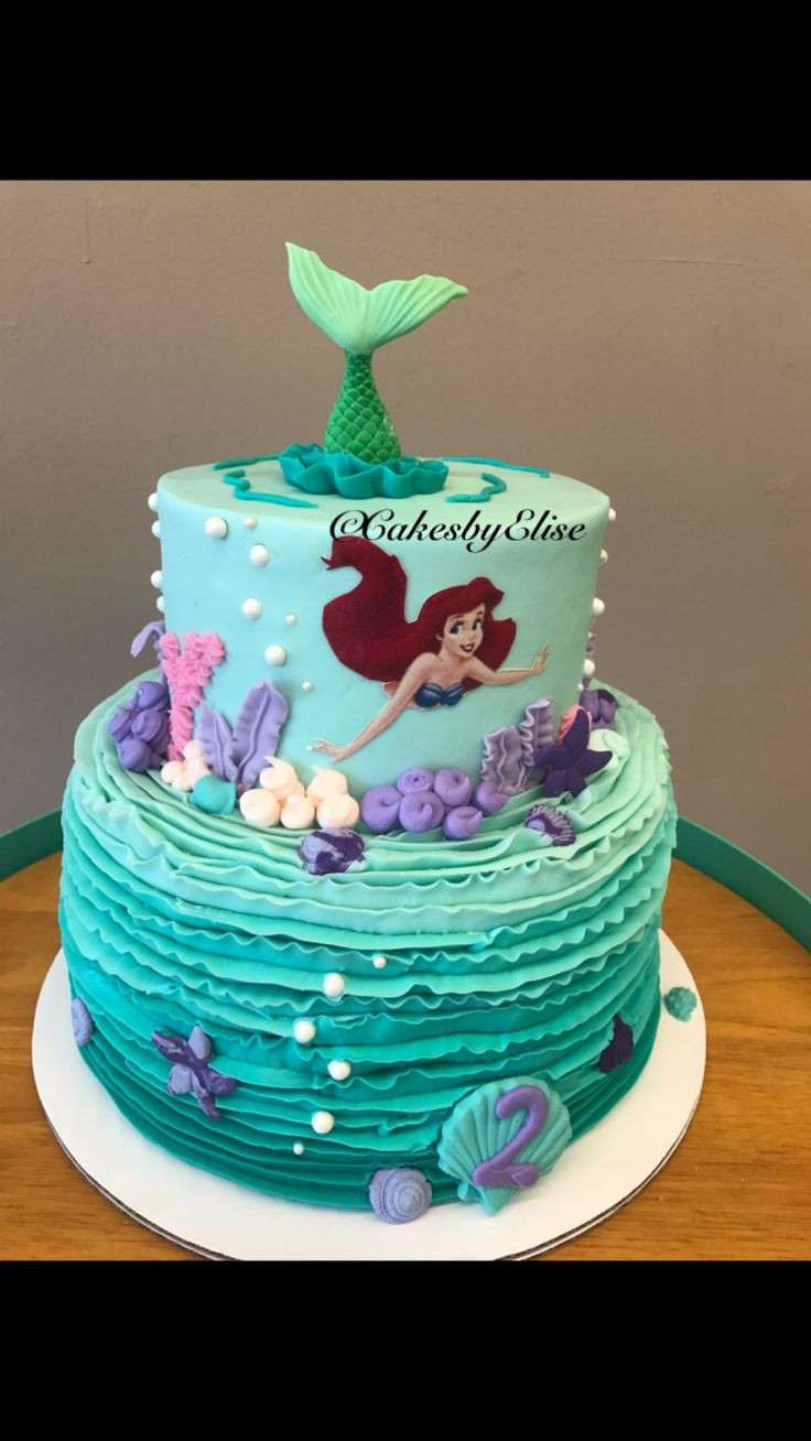 Little Mermaid Birthday Cake
 Little mermaid cake Little mermaid swimming cake