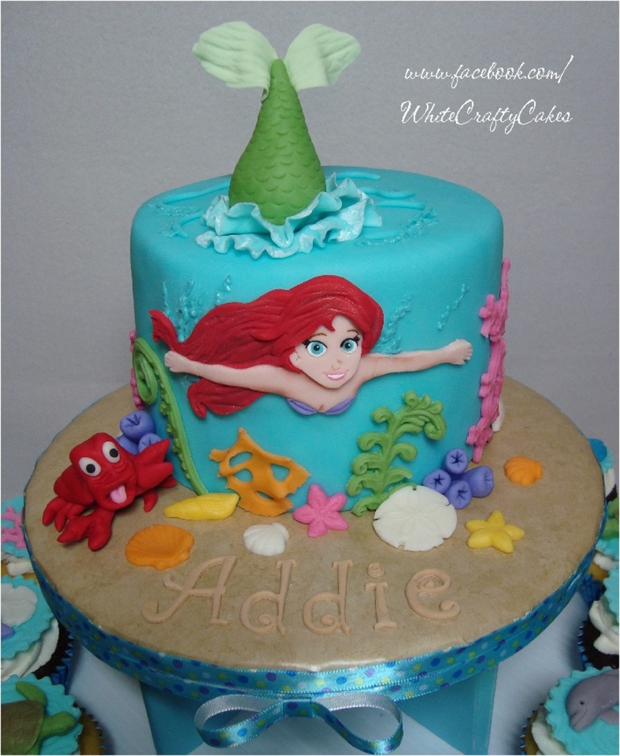 Little Mermaid Birthday Cake
 The Little Mermaid Cake And Cupcake Tower CakeCentral