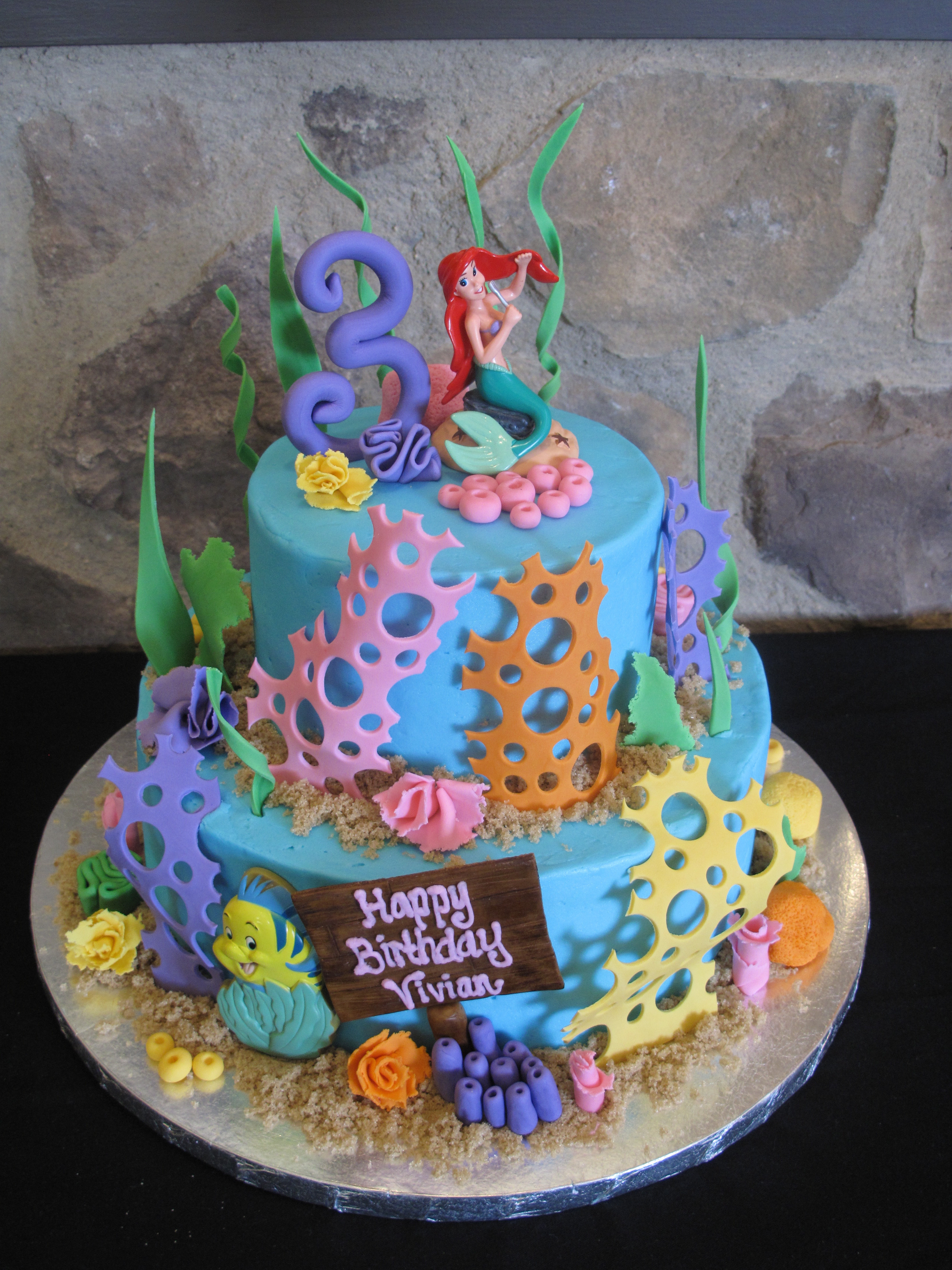 Little Mermaid Birthday Cake
 Cartoon Character Cakes