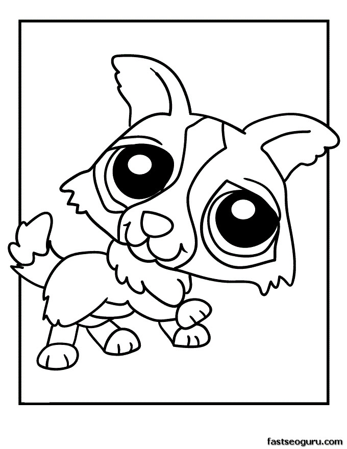 Littlest Petshop Coloring Sheets For Girls
 Printable Littlest Pet Shop Puppy Coloring Pages