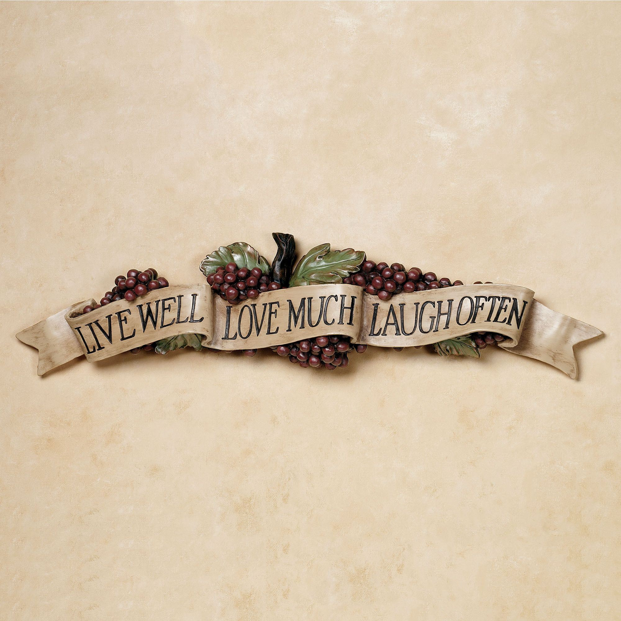 Best ideas about Live Laugh Love Kitchen Decor
. Save or Pin Live Love Laugh Grapes Wall Accent Now.