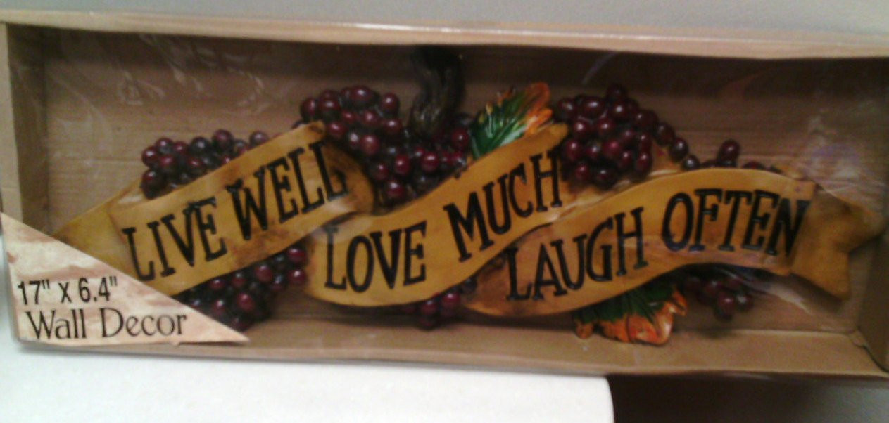 Best ideas about Live Laugh Love Kitchen Decor
. Save or Pin Tuscan GRAPE Live Well Love Much Laugh ten 17 by Now.