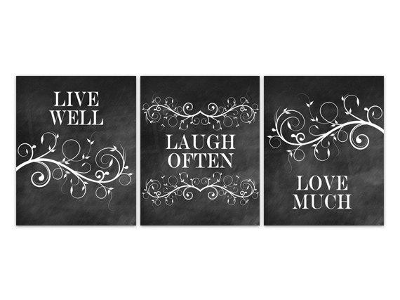 Best ideas about Live Laugh Love Kitchen Decor
. Save or Pin Home Decor Wall Art Live Well Laugh ten Love Much Now.