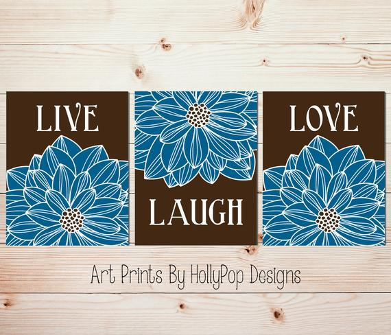 Best ideas about Live Laugh Love Kitchen Decor
. Save or Pin Live Laugh Love Kitchen wall prints Blue brown bedroom art Now.