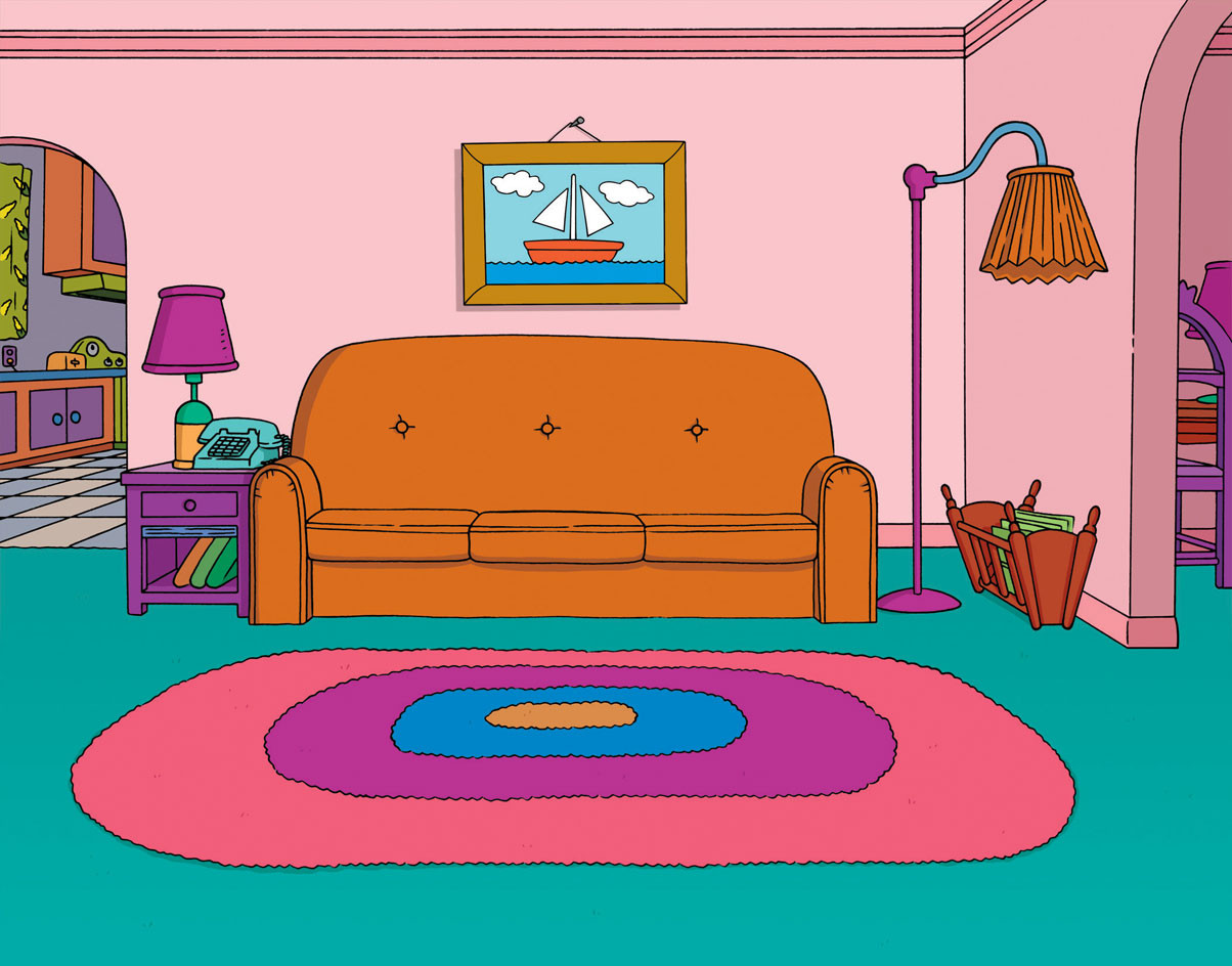 zoom background cartoon living room