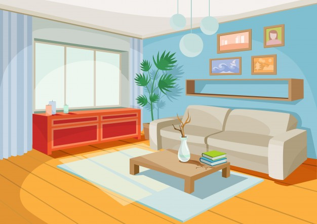 Best ideas about Living Room Cartoon
. Save or Pin Vector illustration of a cozy cartoon interior of a home Now.