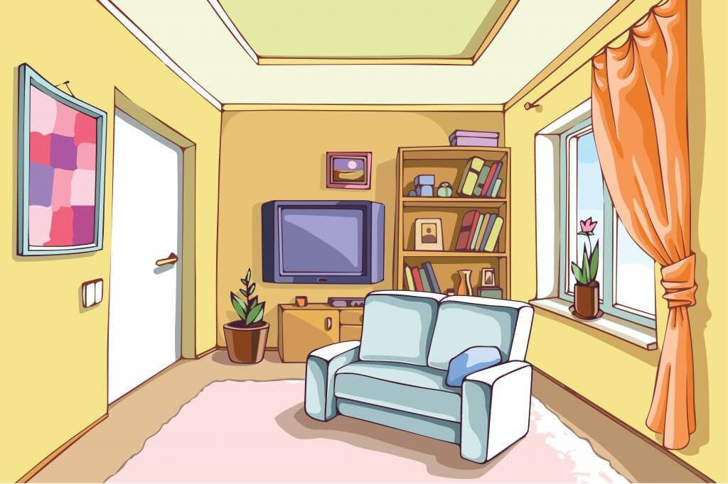 party living room cartoon