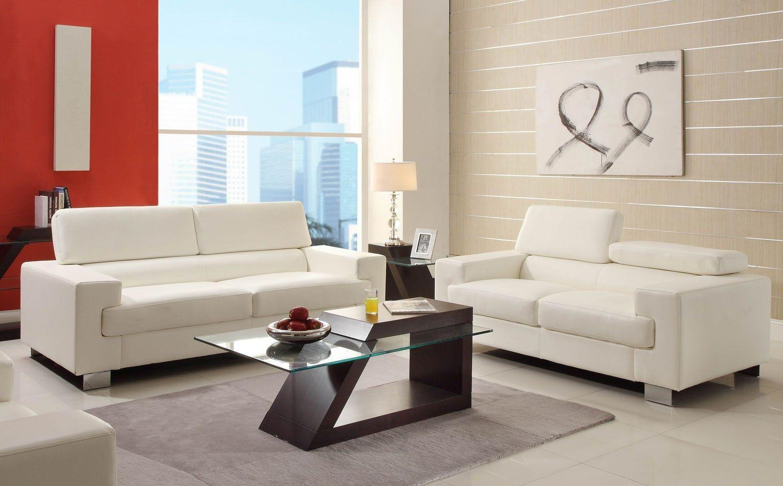 Best ideas about Living Room Couch
. Save or Pin GERALD Modern Living Room Furniture Set White Bonded Now.