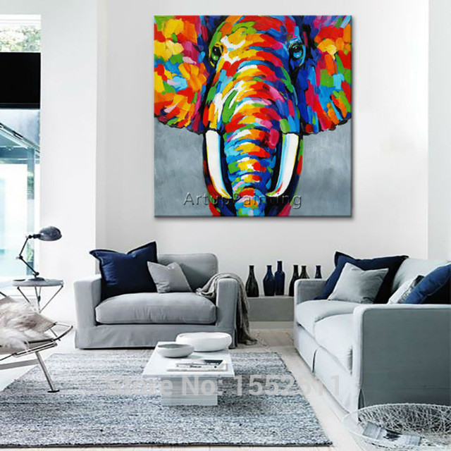Best ideas about Living Room Paintings
. Save or Pin Buy Animal Elephant Oil Painting Canvas Cozy Living Now.
