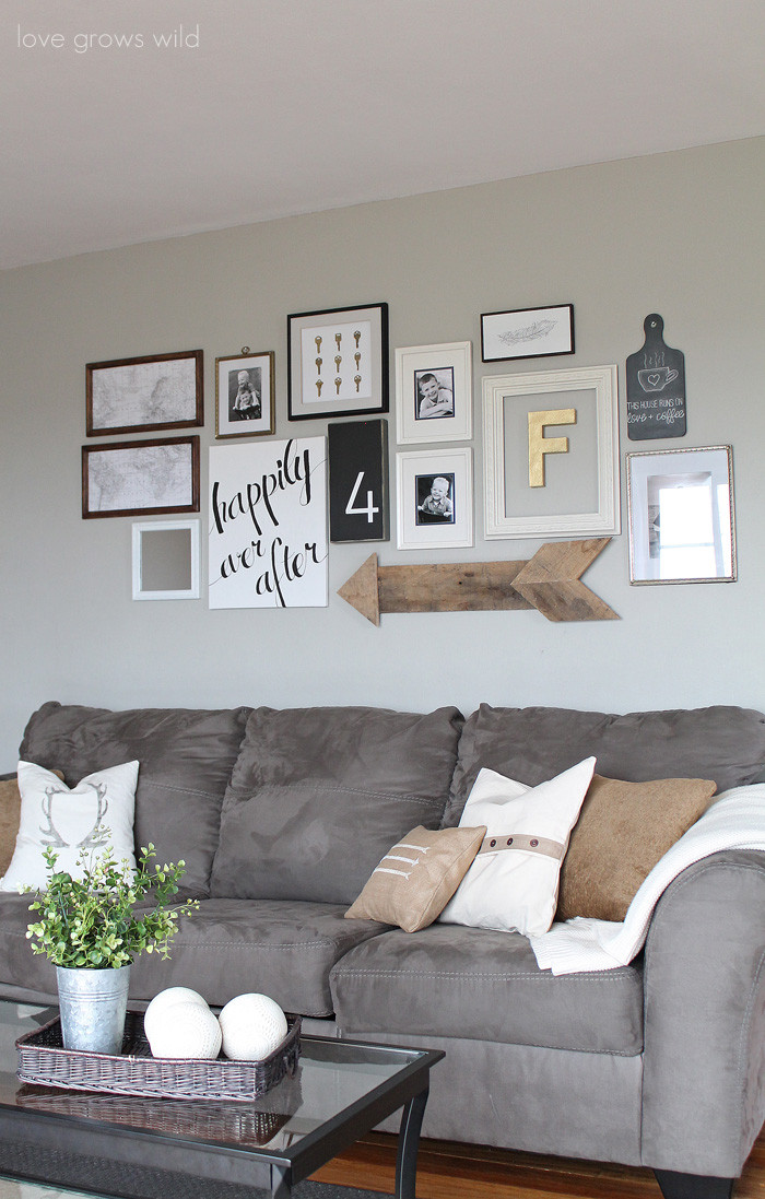 Best ideas about Living Room Wall Decor
. Save or Pin DIY Canvas Script Art Love Grows Wild Now.
