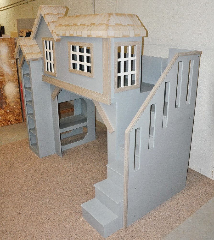 Best ideas about Loft Bunk Bed With Stairs
. Save or Pin Spanky s Clubhouse Bunkbed Playhouse Side View Now.