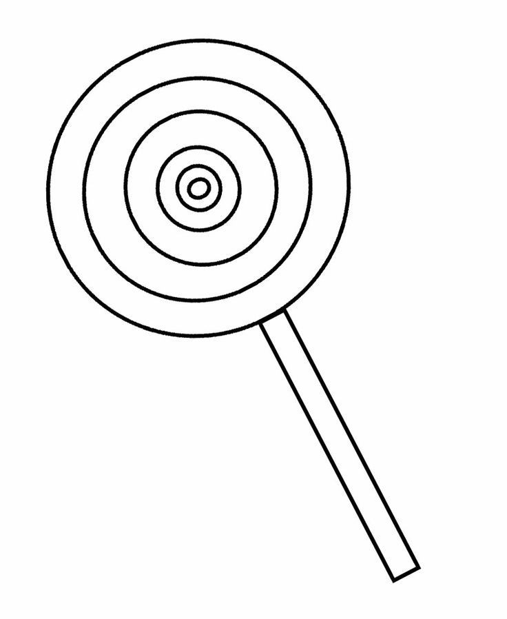 Lollipop Coloring Pages
 Peppermint Candy Coloring Page