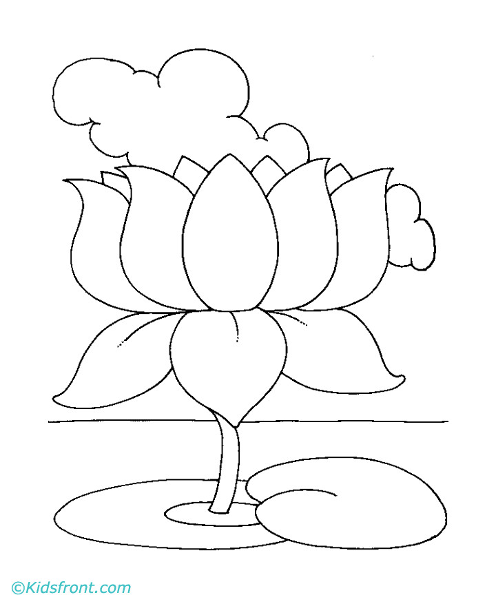 Lotus Coloring Pages
 Lotus Flower Coloring Page Coloring Home