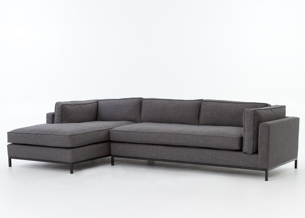 Best ideas about Lounge Sofa Sectional
. Save or Pin Charcoal Linen Sofa With Chaise Lounge Now.