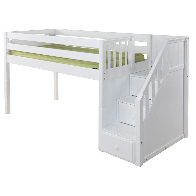 Best ideas about Low Loft Bed With Staircase
. Save or Pin Great Low Loft Bed with Staircase RosenberryRooms Now.